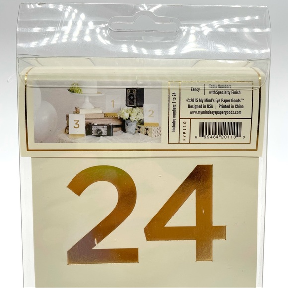 Event Table Numbers 24 Folded 2-sided Paper - Picture 3 of 5